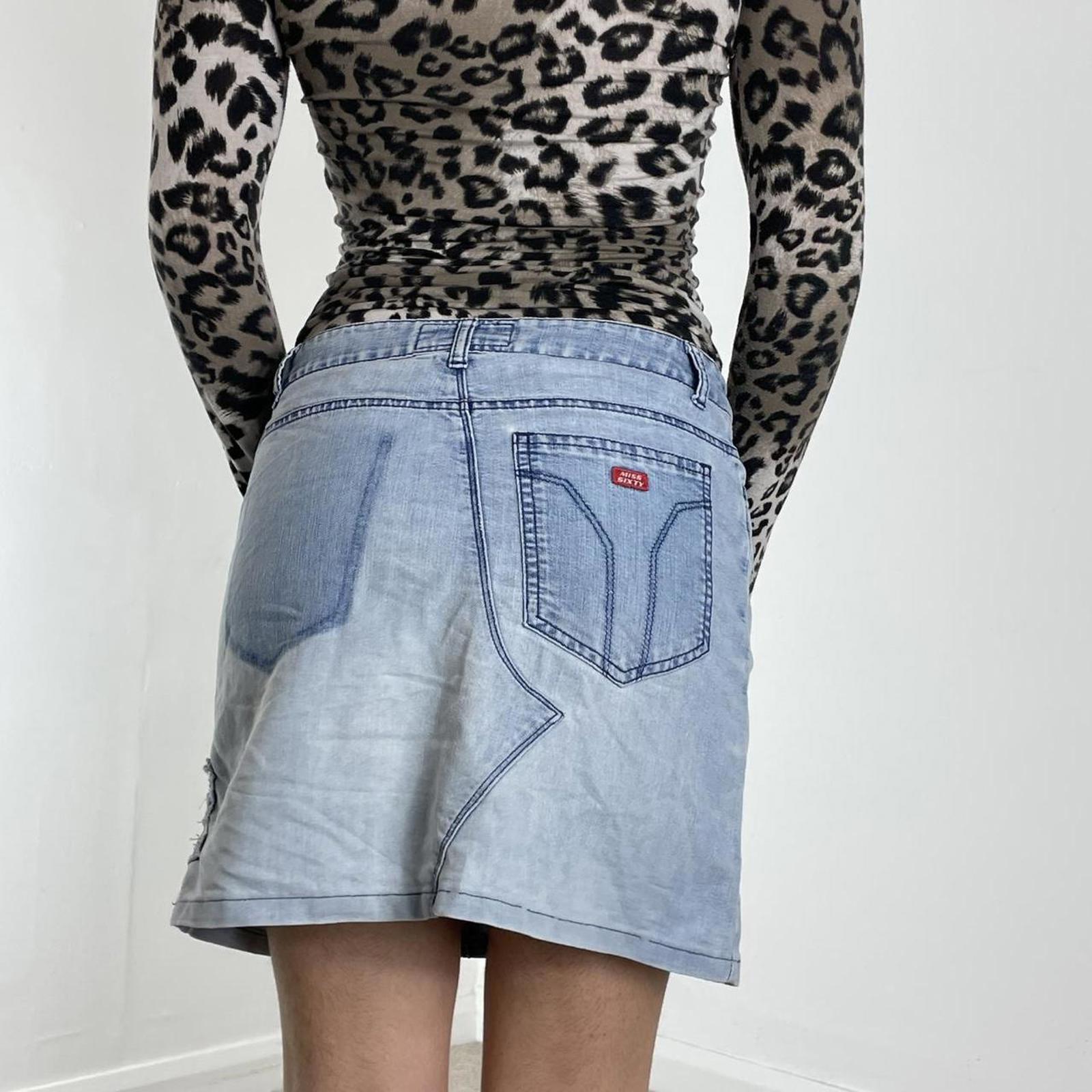 Y2k MISS SIXTY denim mini skirt with embroided star