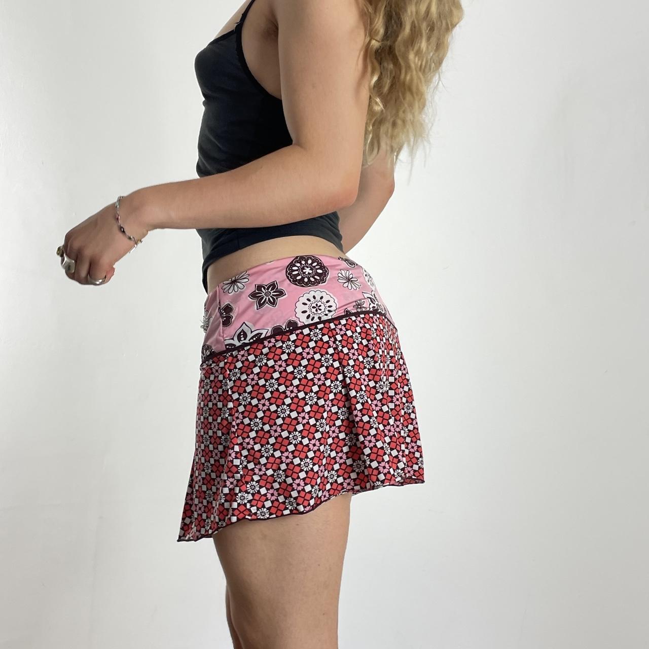 00's patterend mini skirt with sequines