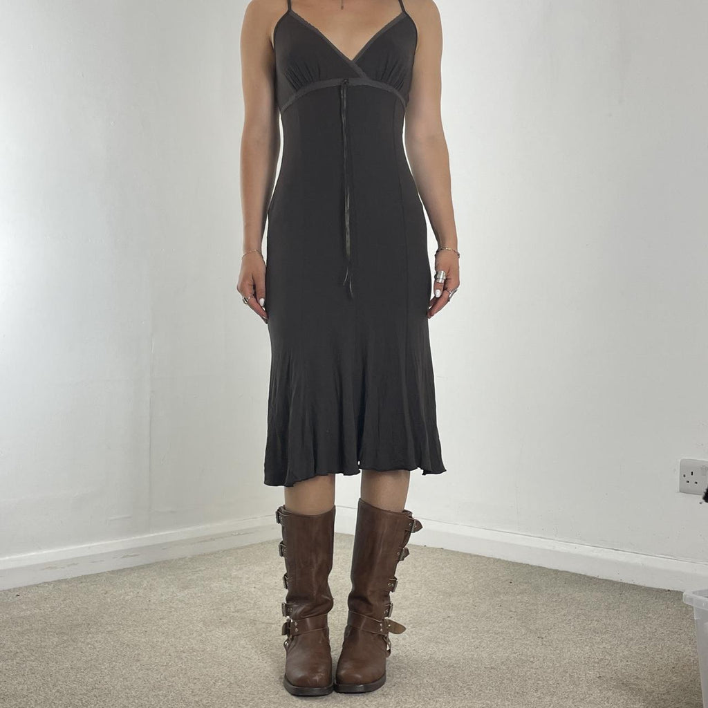 Vintage Brown soft midi dress