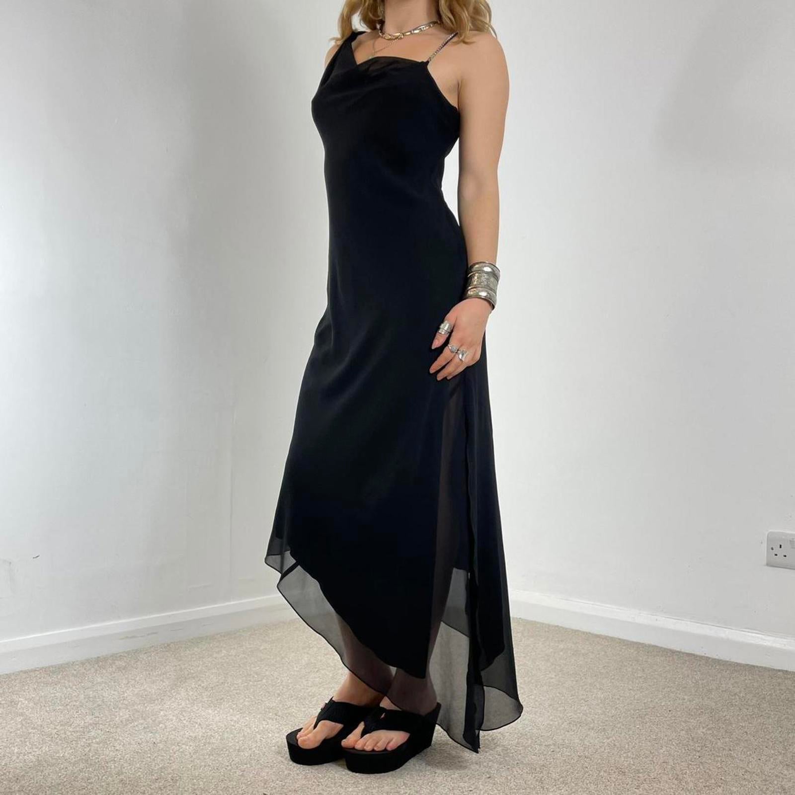 Black long evening dress