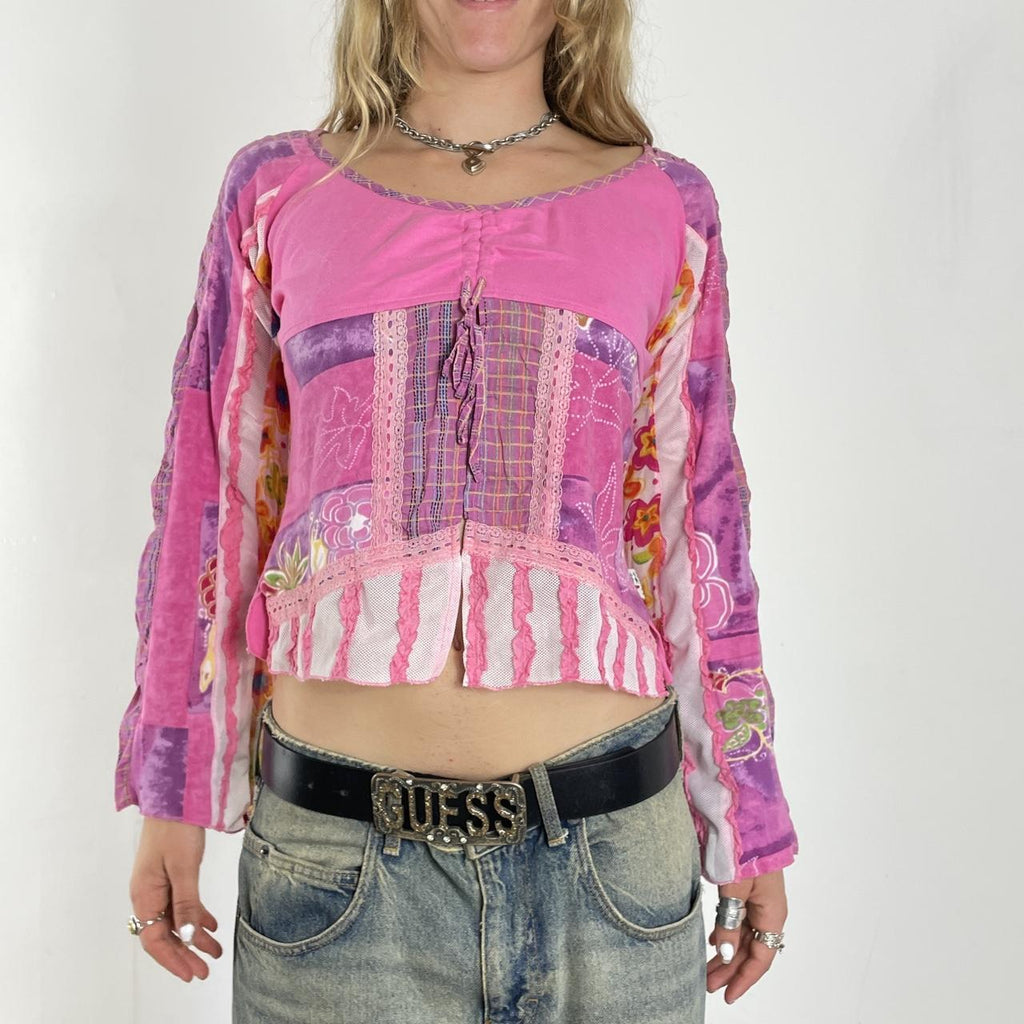 Fairycore pink long sleeve top