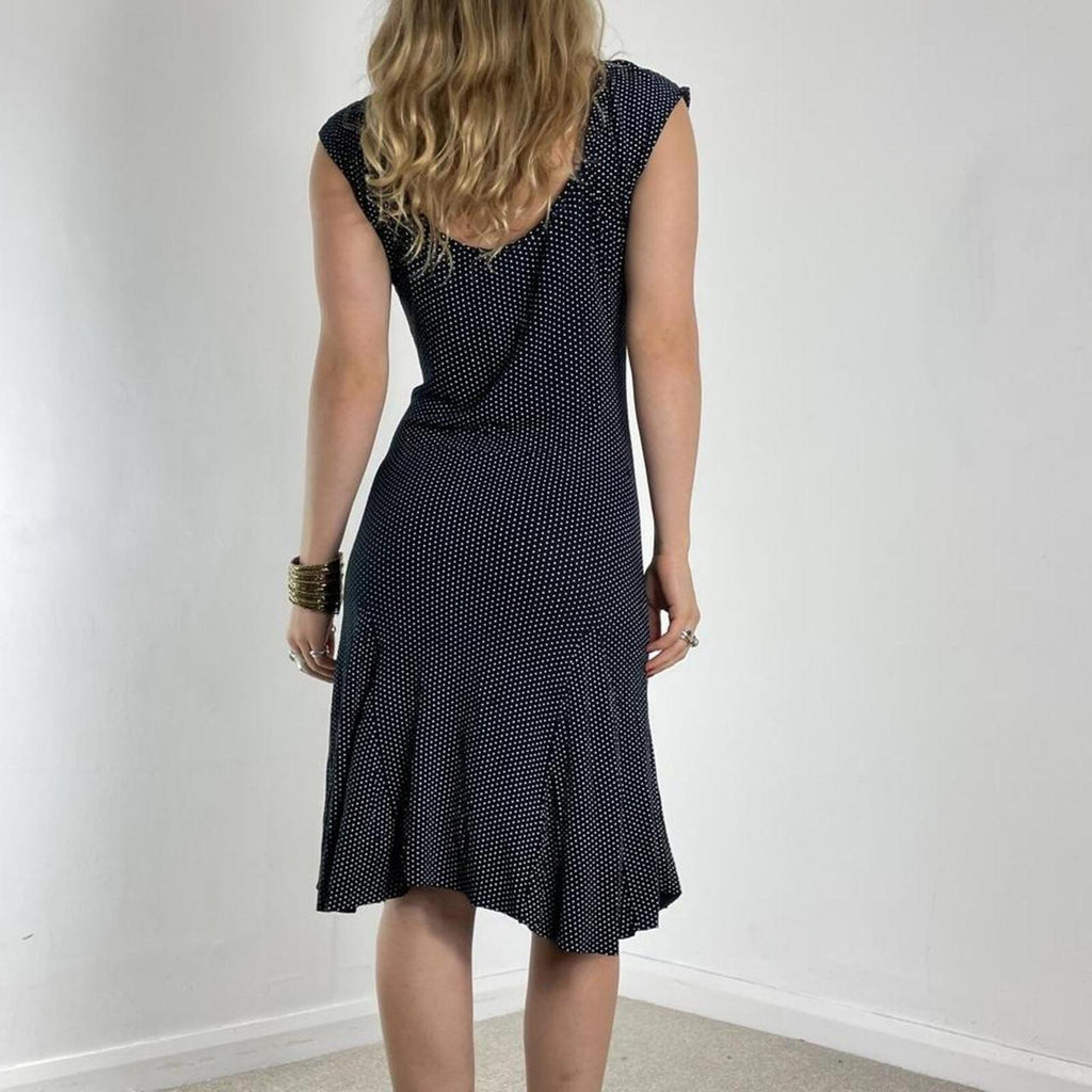Polka dotted milkmaid flowy summer dress
