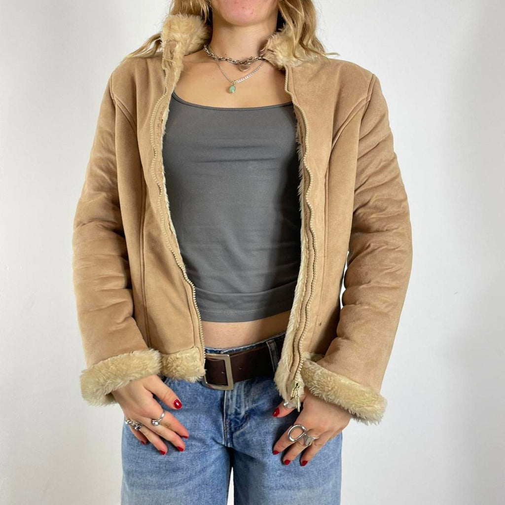 Bohemian cream/tan suede jacket