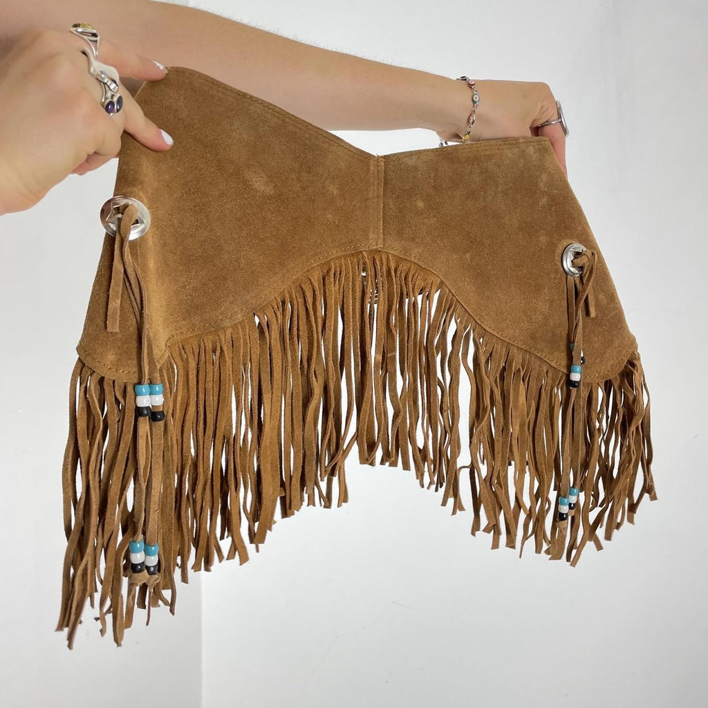 Western light brown tassel belt