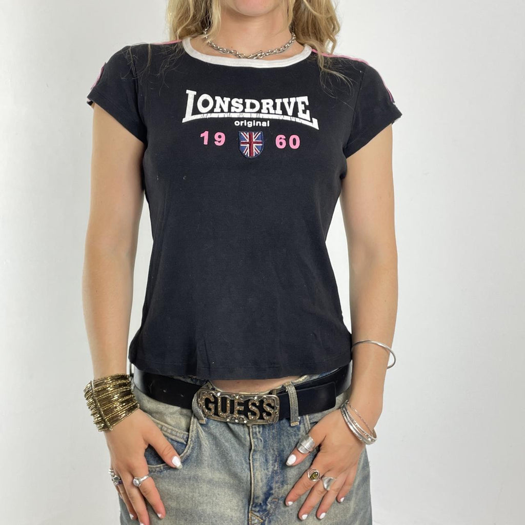 Graphic black graphic lonsdrive baby tee