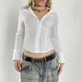 Fitted white italian vintage shirt