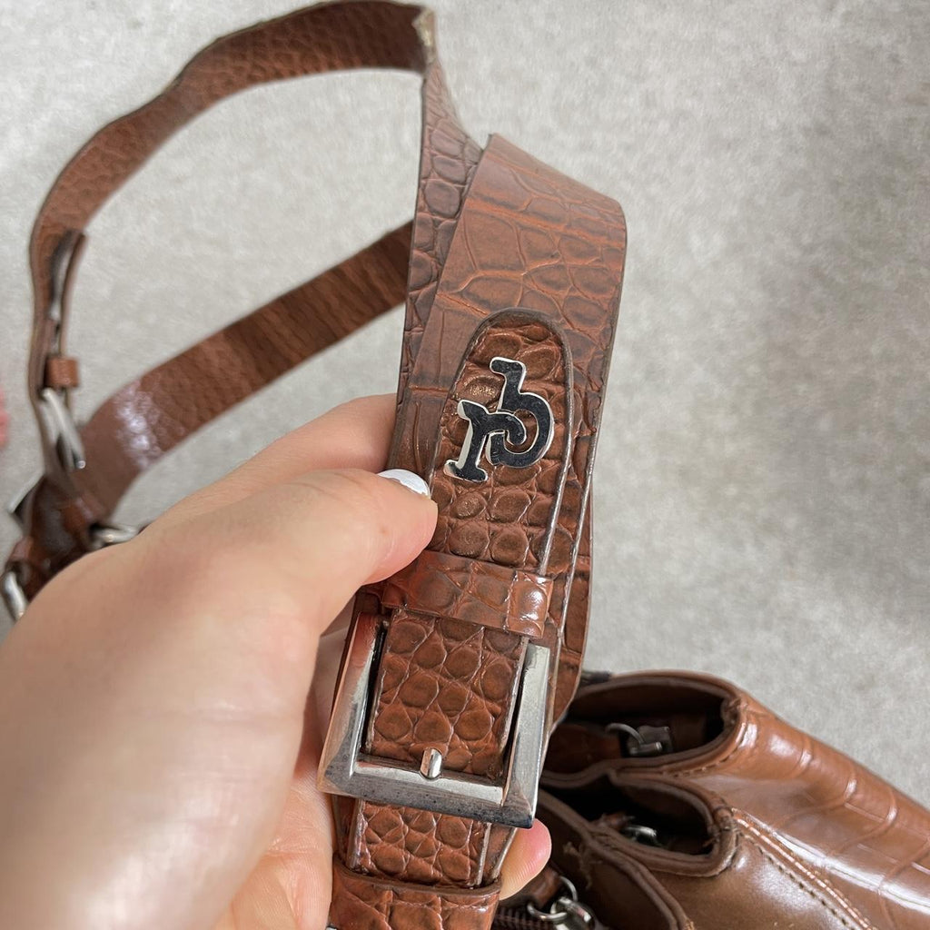 Chunky  Rocco Barocco Snake print shoulder bag