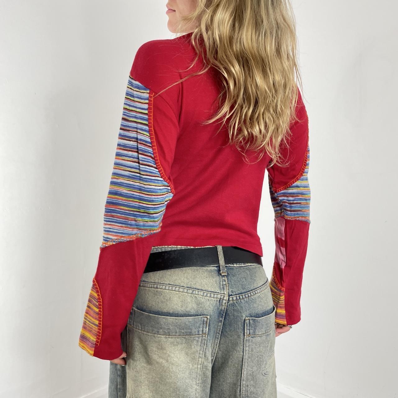 Boho multi-patterned flared zip up jumper