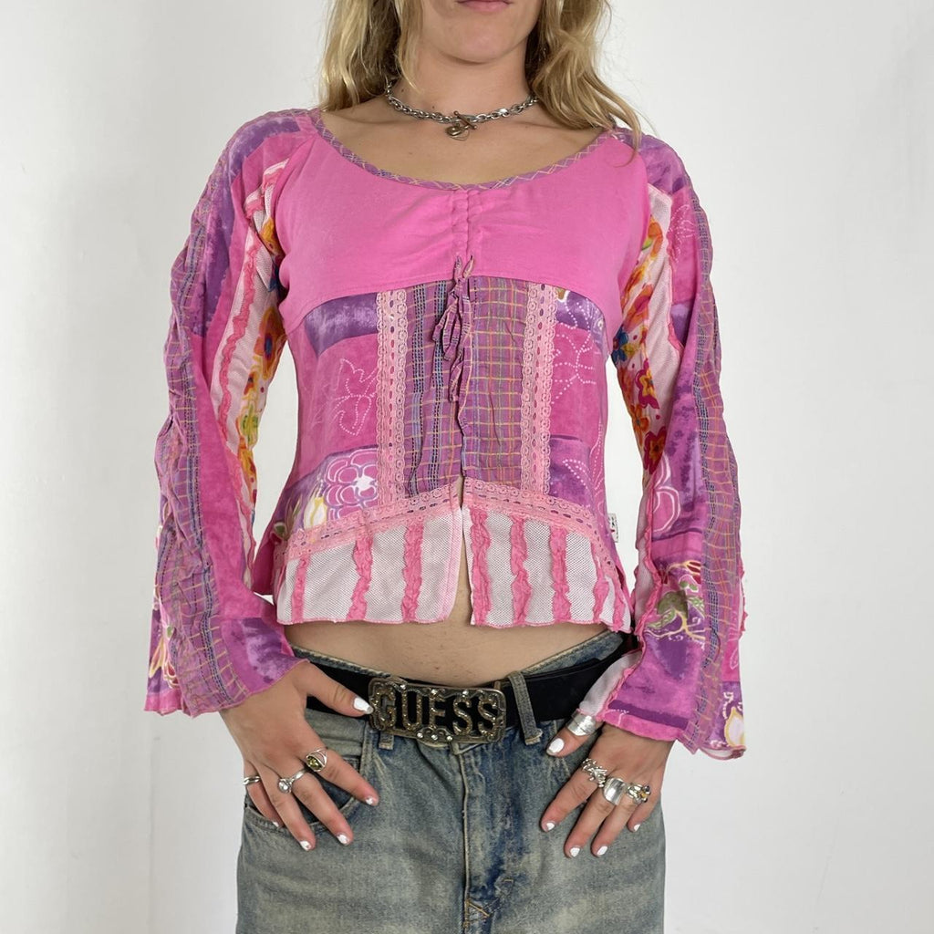 Fairycore pink long sleeve top