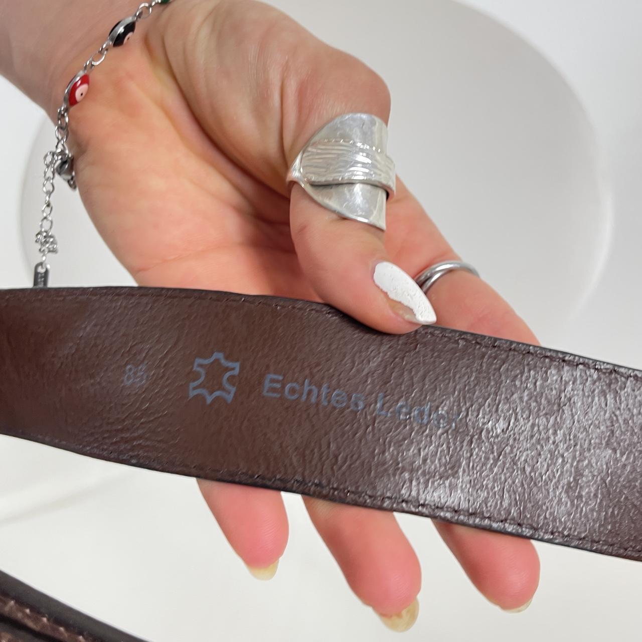 Silver and brown bohemian belt