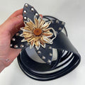 Black thich chunky star studded belt