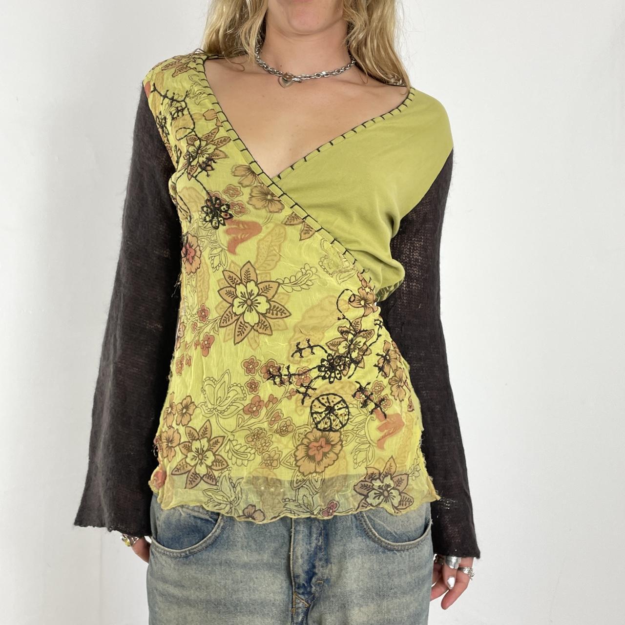 marlborough classics green and brown fairy core wrap top
