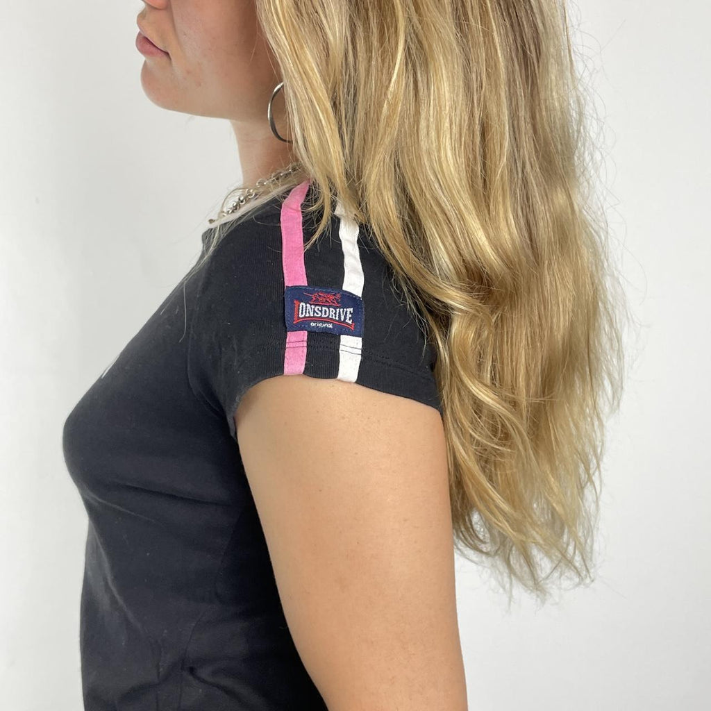 Graphic black graphic lonsdrive baby tee