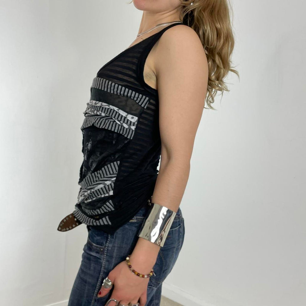 Desigual unique black embellished top