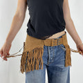 Western light brown tassel belt