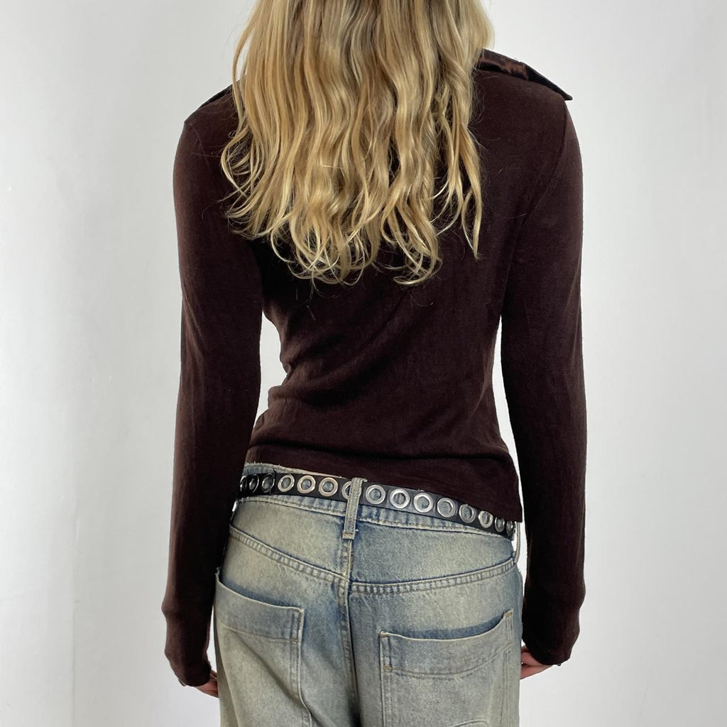 Bohemian brown sequin shirt