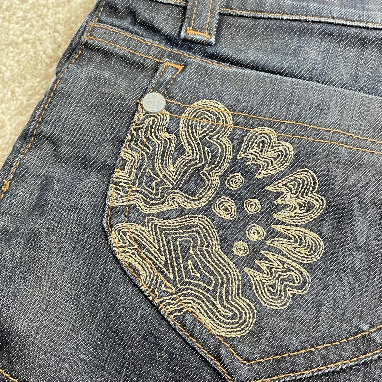 Y2K Hot low rise denim mini shorts with embroidery on the back