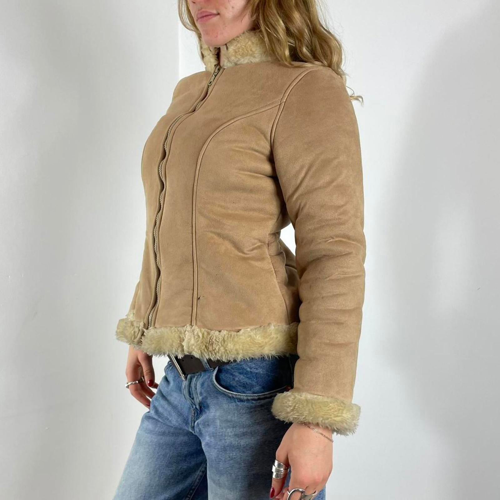 Bohemian cream/tan suede jacket