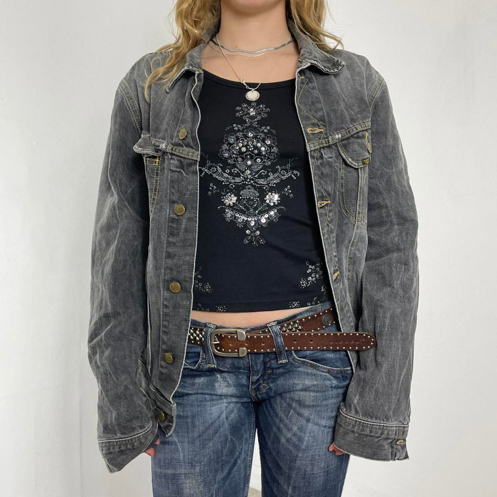 Levis light grey washed vintage denim jacket