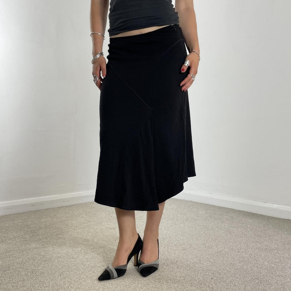 Vintage black midi skirt