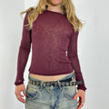 Burgrudy mesh long sleeve top