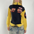 Vintage yellow and black graphic racer zip up