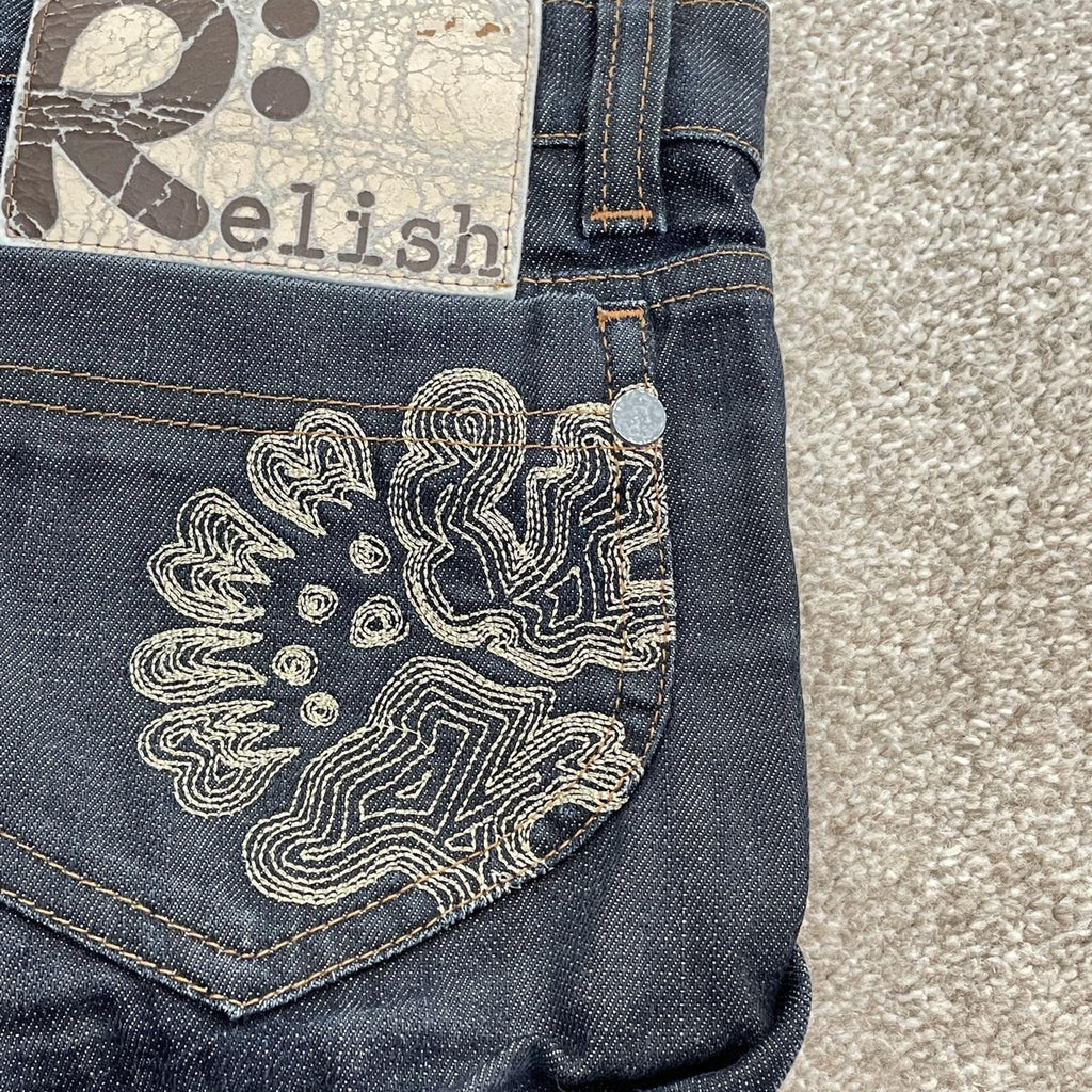 Y2K Hot low rise denim mini shorts with embroidery on the back