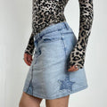 Y2k MISS SIXTY denim mini skirt with embroided star