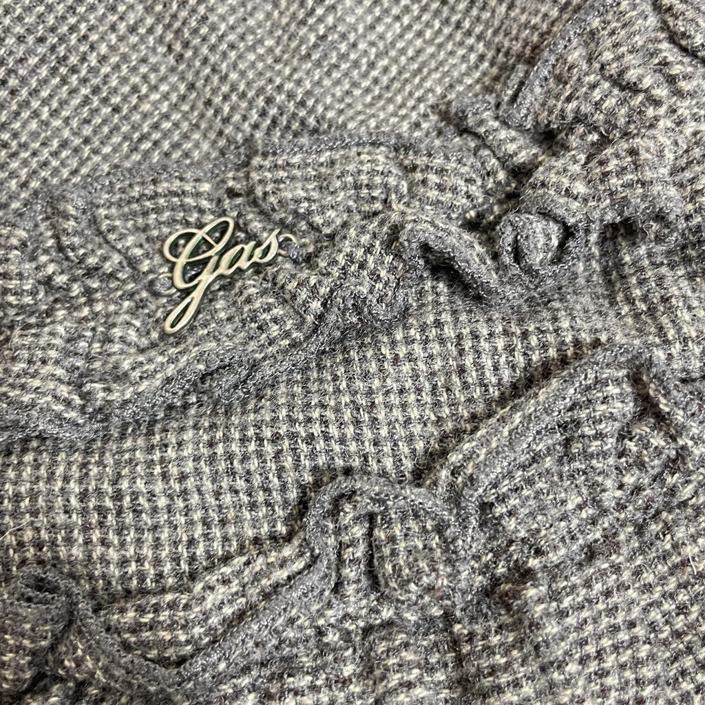 Vintage GAS grey pleated mini/micro skirt