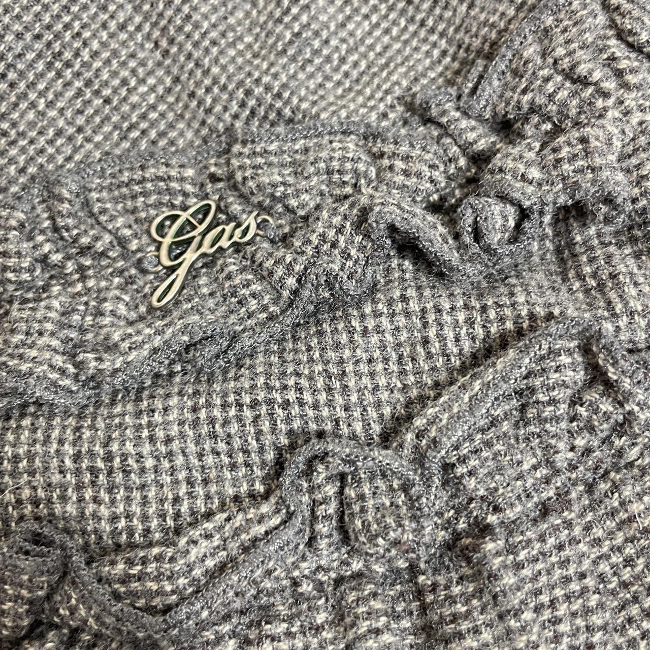 Vintage GAS grey pleated mini/micro skirt
