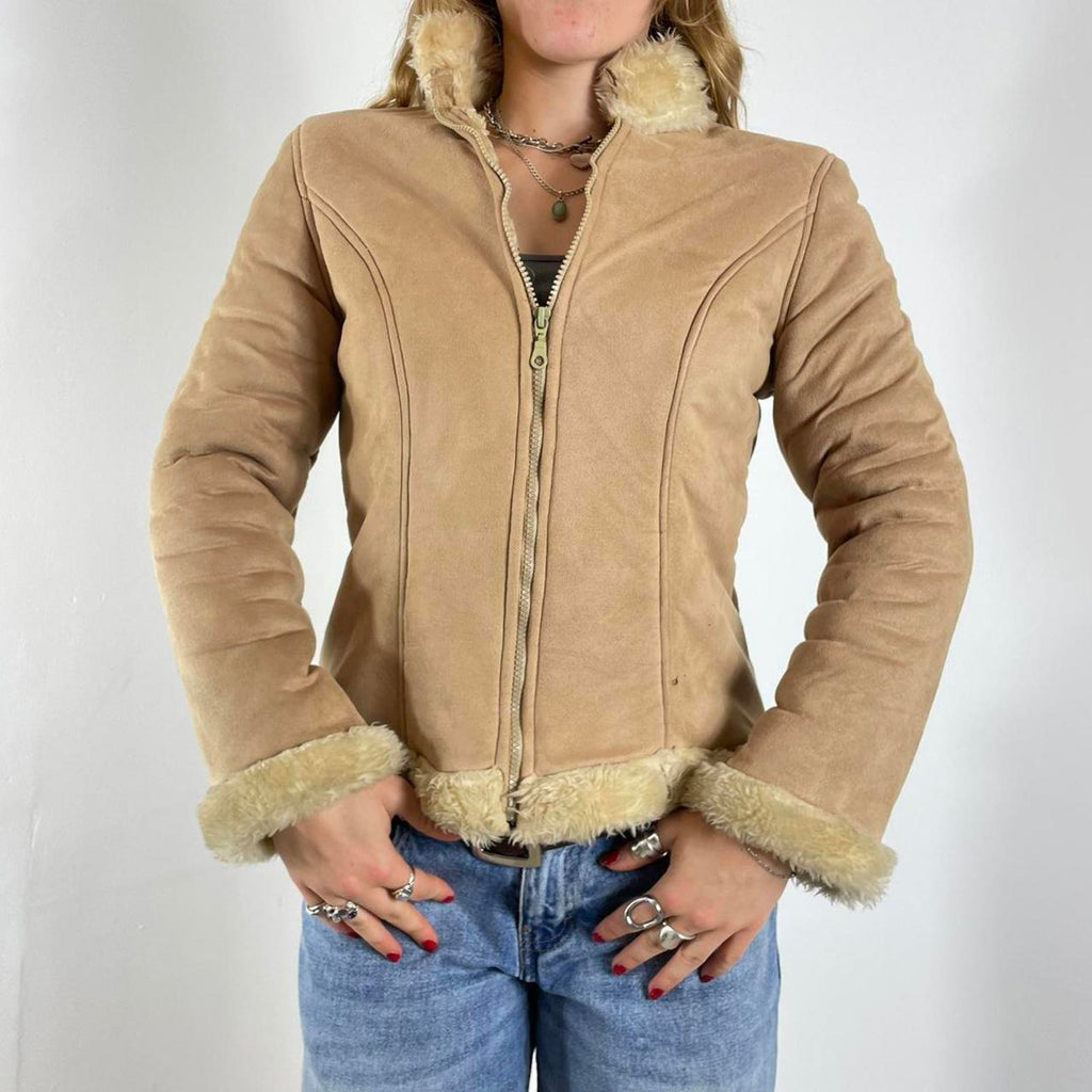 Bohemian cream/tan suede jacket