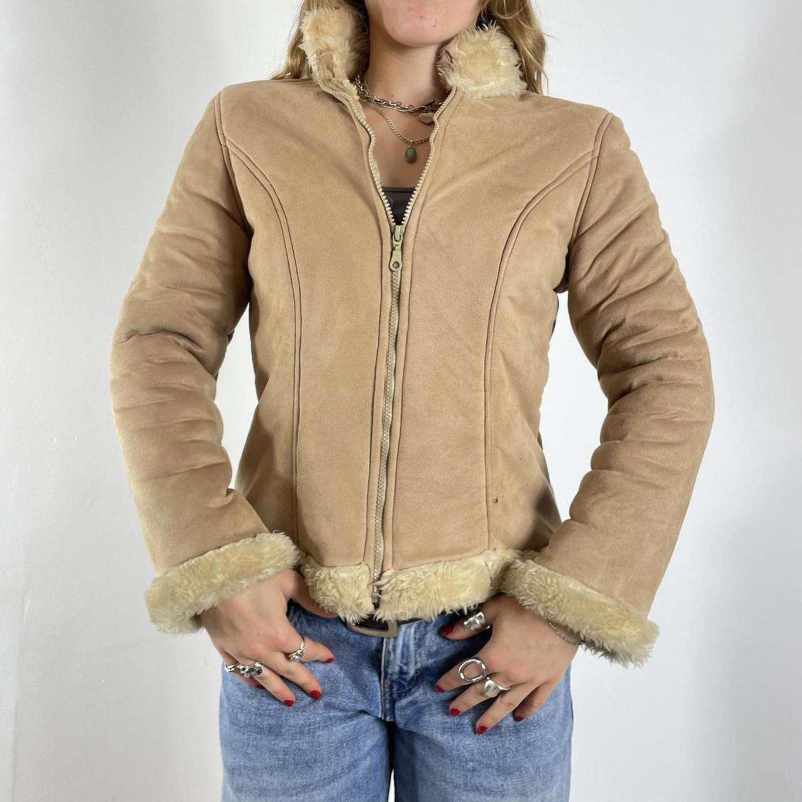 Bohemian cream/tan suede jacket