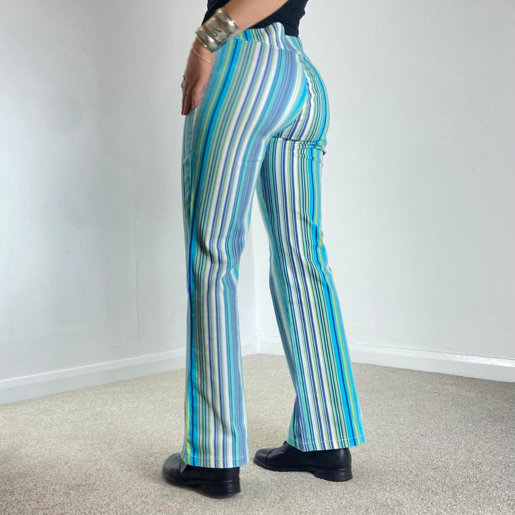 retro blue pinstriped trousers!