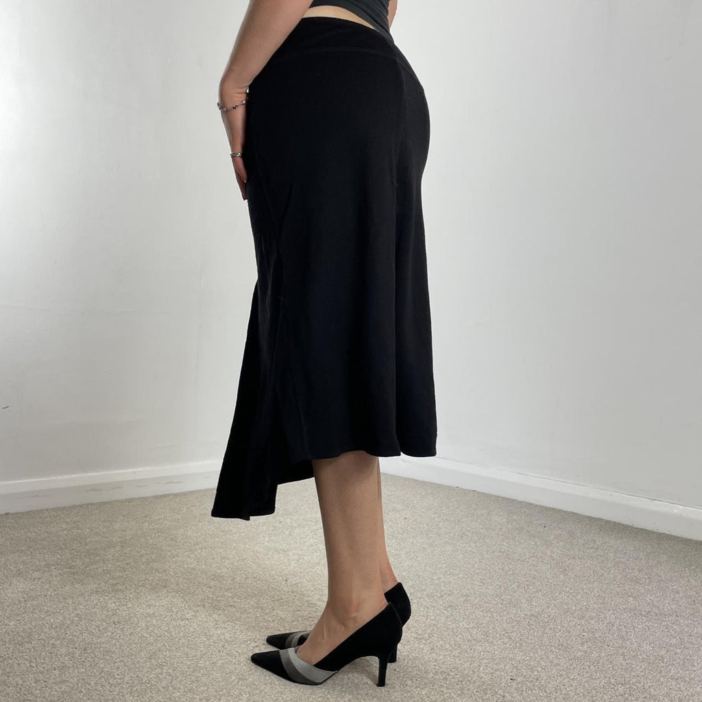 Vintage black midi skirt
