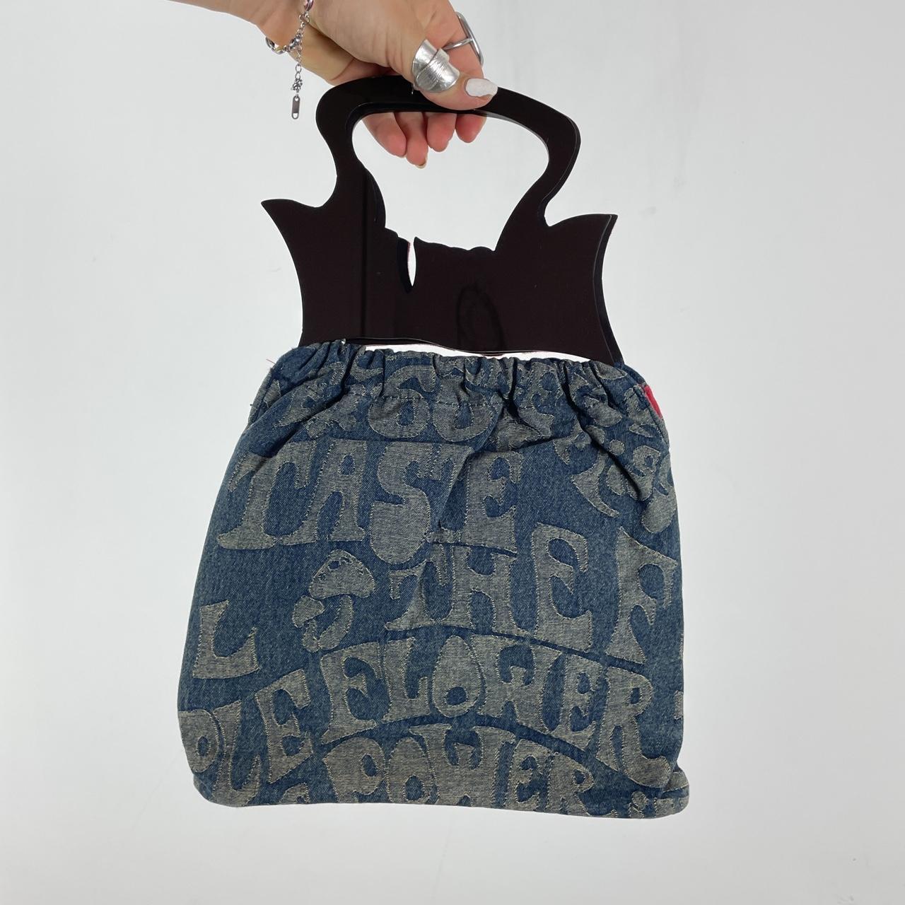 Retro Miss Sixty Denim graphic clutch