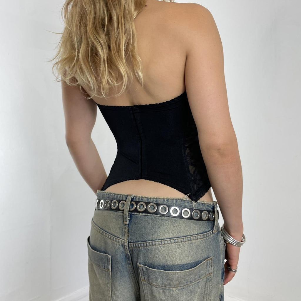 Black lace corset top