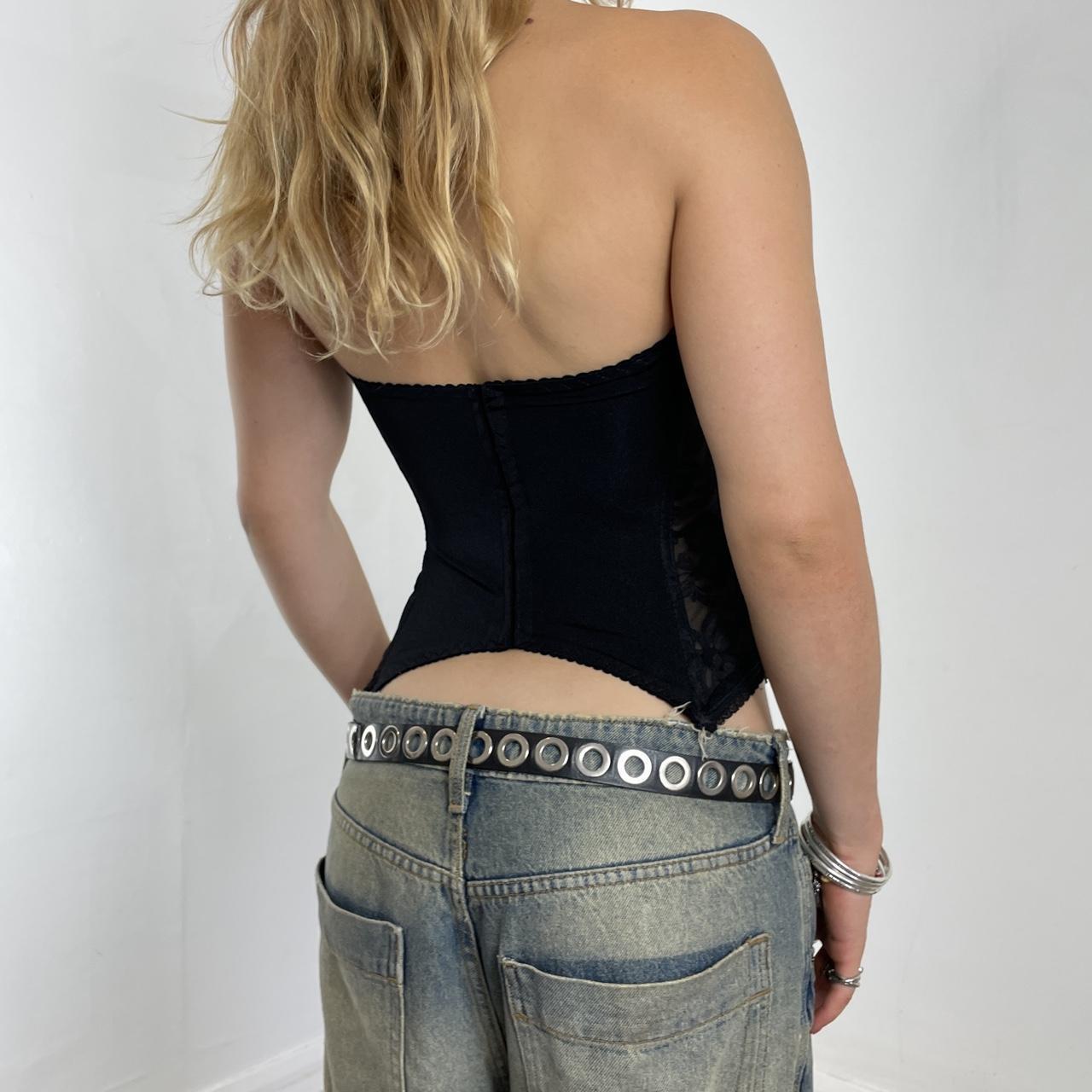 Black lace corset top