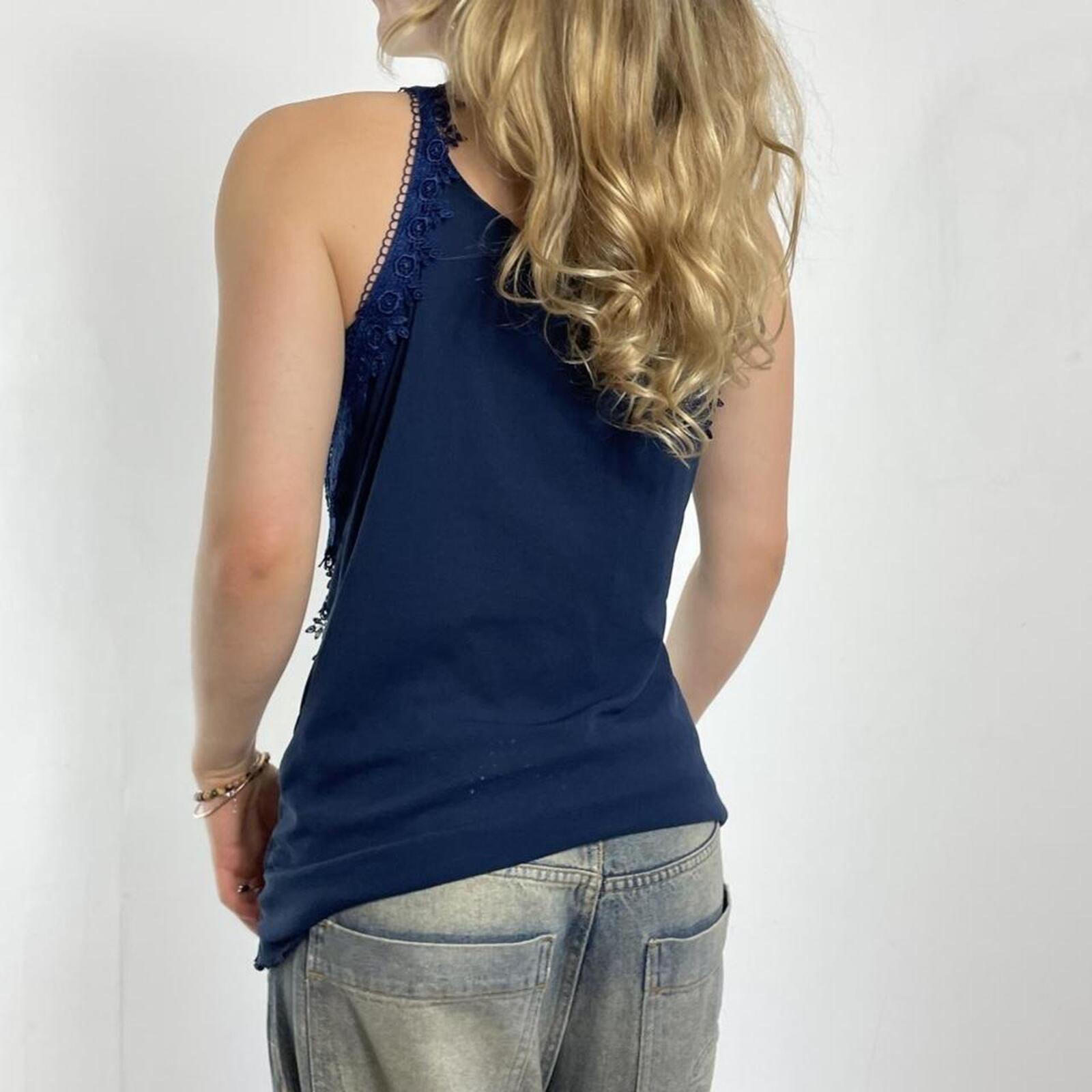 Vintage blue embroided and sequined top
