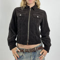 Brown cordury zip up jacket