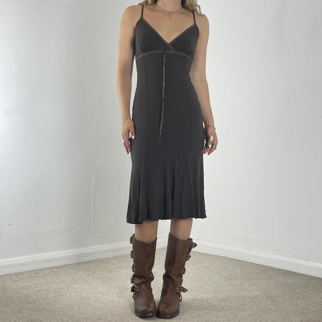 Vintage Brown soft midi dress
