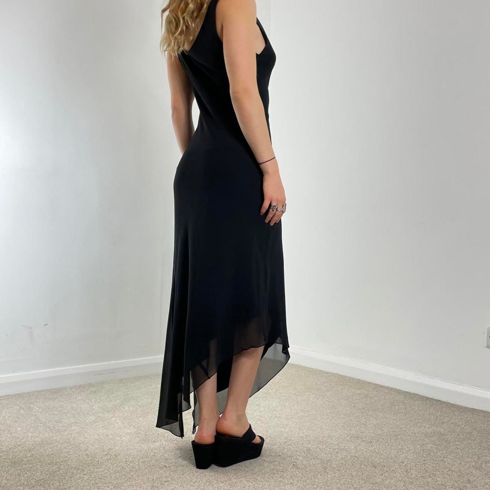 Black long evening dress