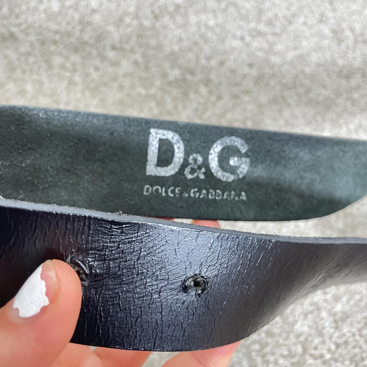 D&G black vintage leather belt
