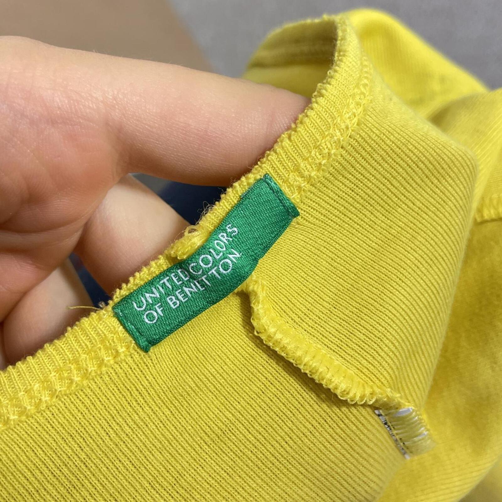Y2K graphic yellow ribbed halterneck top
