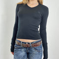 00's OXYN soft basic long sleeve top