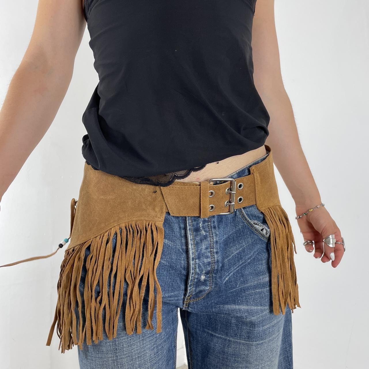 Western light brown tassel belt