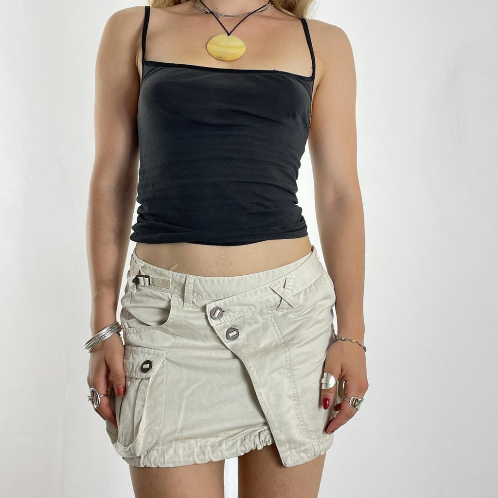 Coolest cream Y2K utility skirt