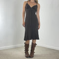 Vintage Brown soft midi dress