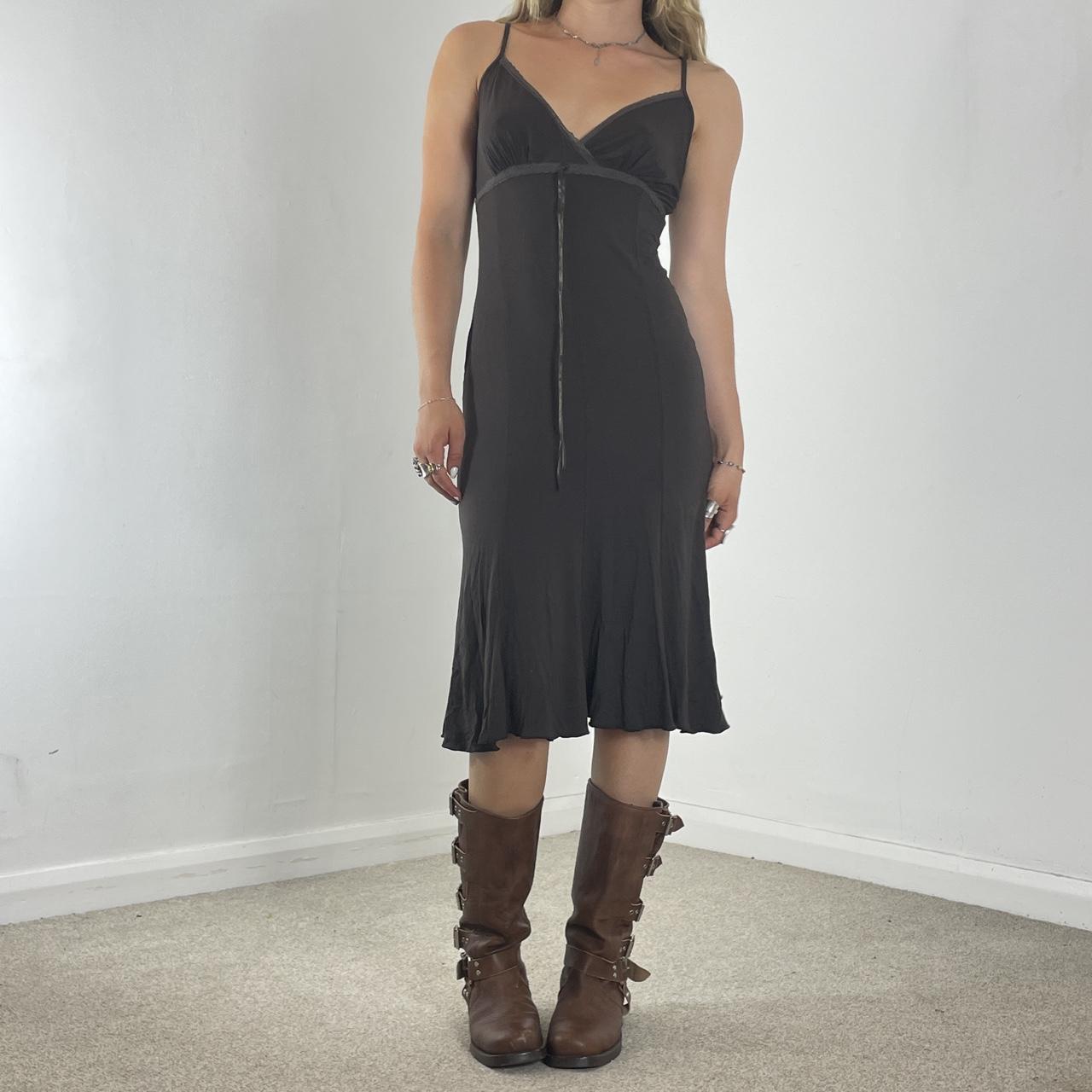 Vintage Brown soft midi dress