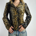 Vintage leopard button up jacket