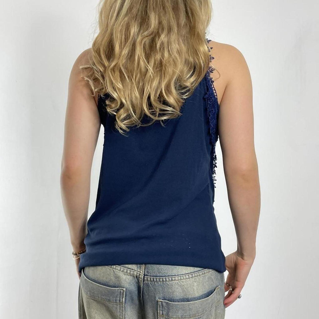 Vintage blue embroided and sequined top